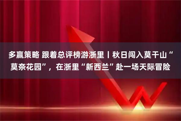 多赢策略 跟着总评榜游浙里丨秋日闯入莫干山“莫奈花园”，在浙里“新西兰”赴一场天际冒险